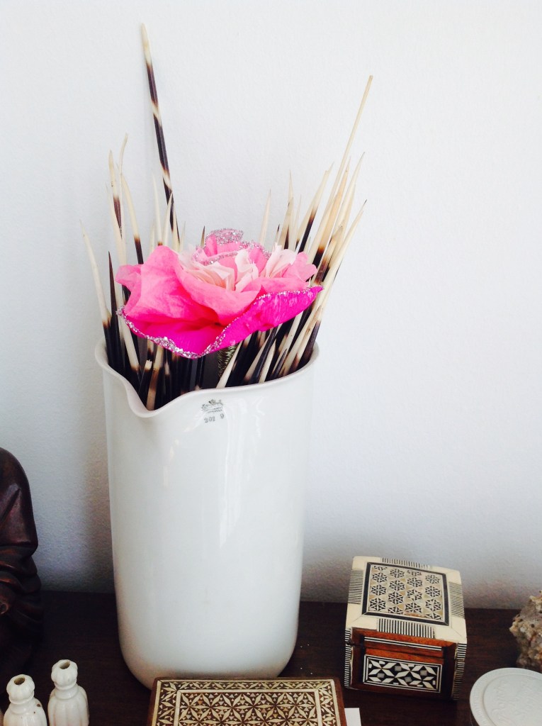 Handgemachte Papierblume mit Glitzer